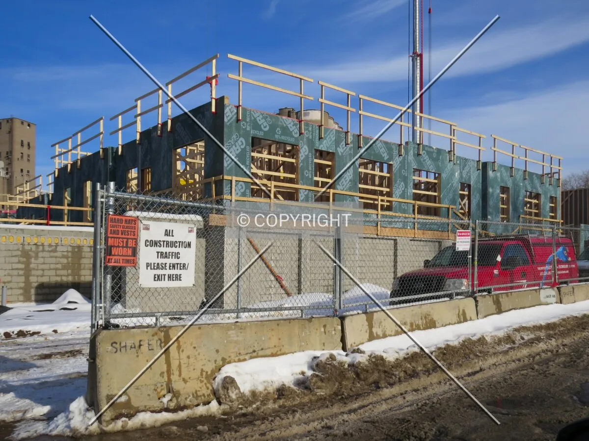 View to the northeast from 4th Street SE