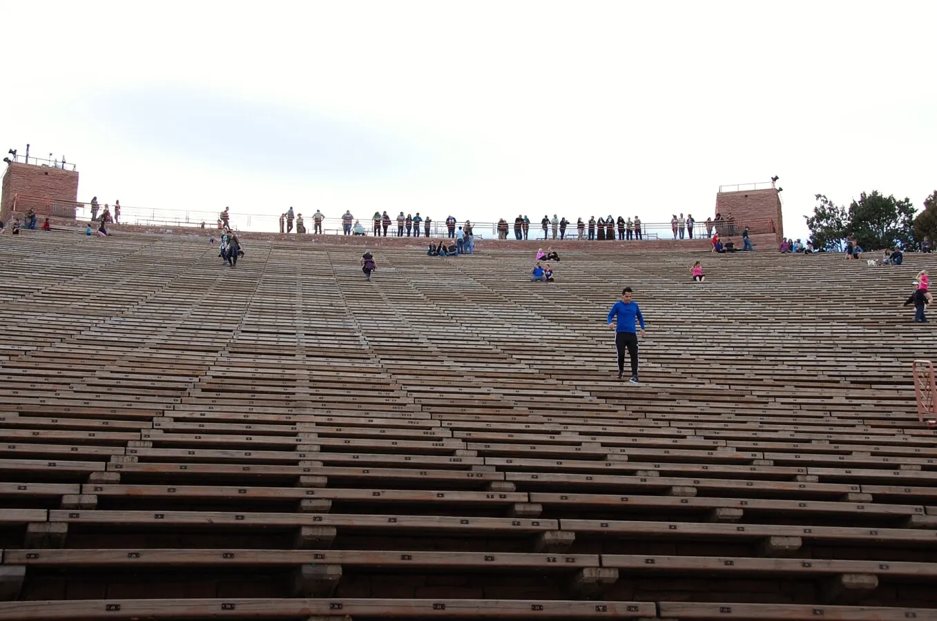 Looking up from the stage