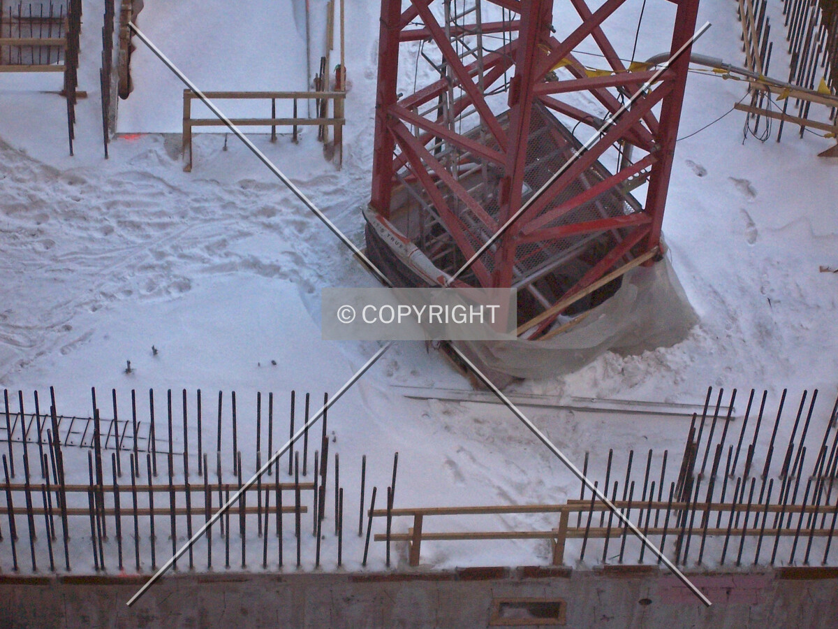 Looking down on the southeast corner of the core