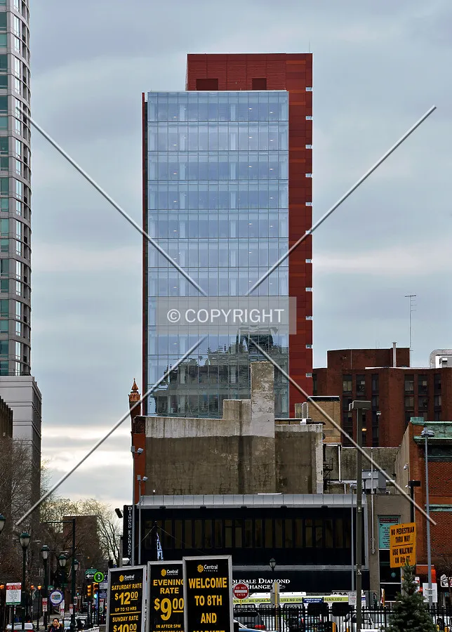 View from the north at 8th and Market Streets