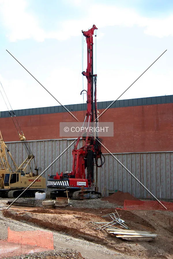 View of the pile driver