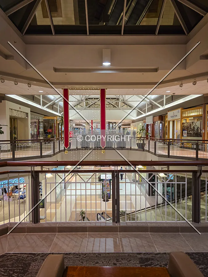 Second floor of the Dillard's wing at night; January 3, 2025