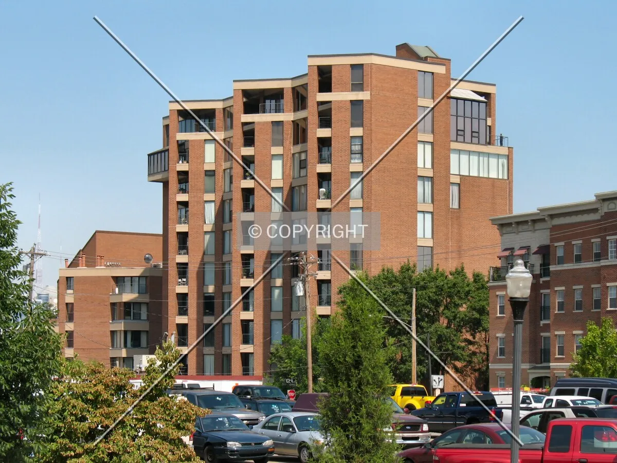 View to the northeast across Roebling Way