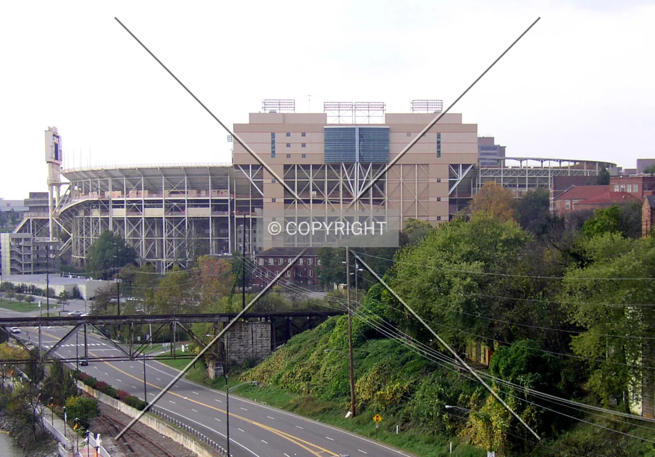 Elevated view from the east