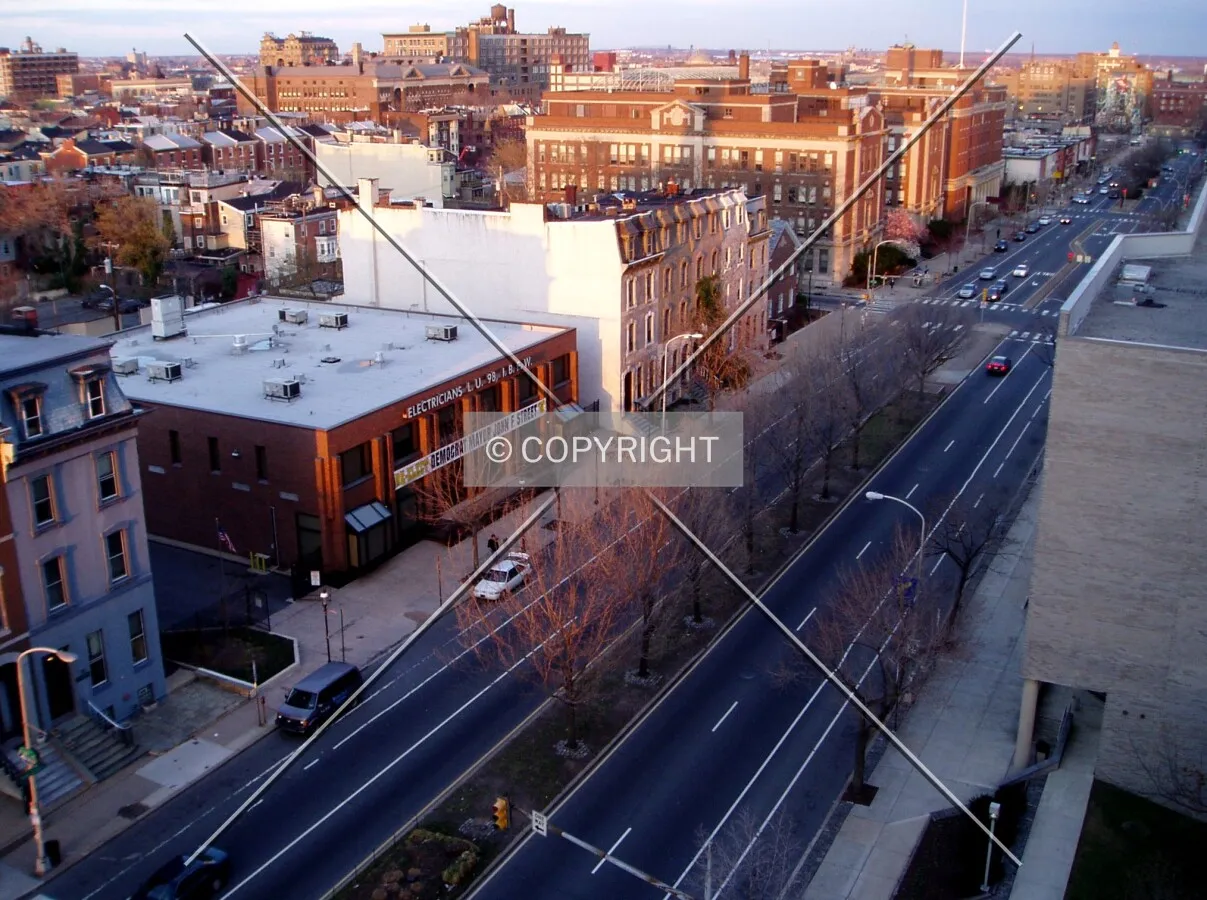 Looking east down Spring Garden Street, starting from the 1700 block