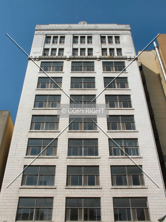 Looking up from across South Ludlow Street