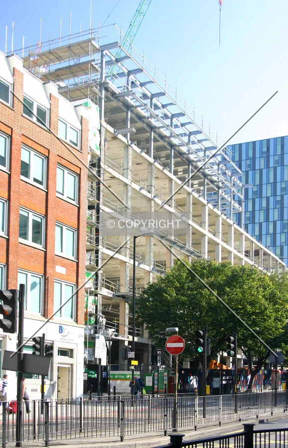 View northeast from the junction of Pentonville Road and King's Cross Road