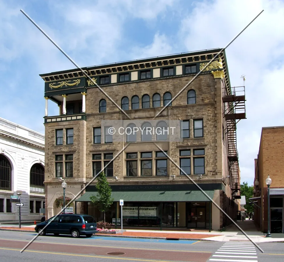 View from the southeast on Glen Street