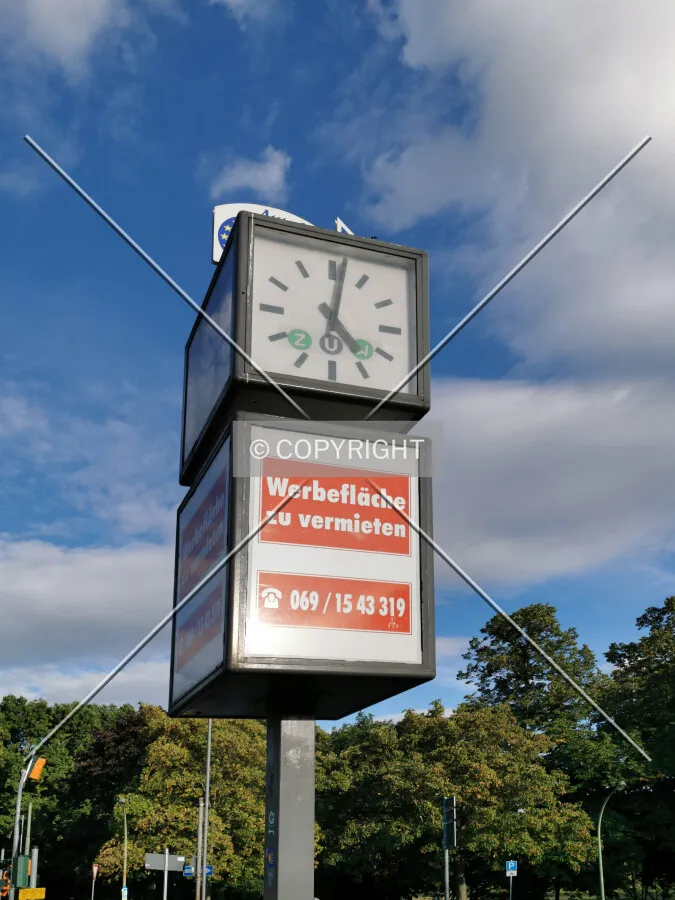 Clock with advertising