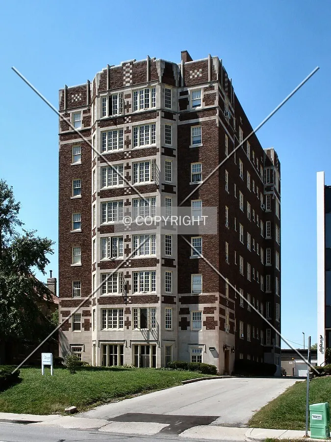 View to the southwest across North Meridian Street
