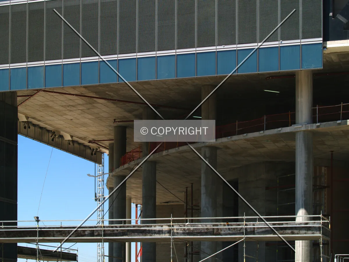 Detail of the lower floors