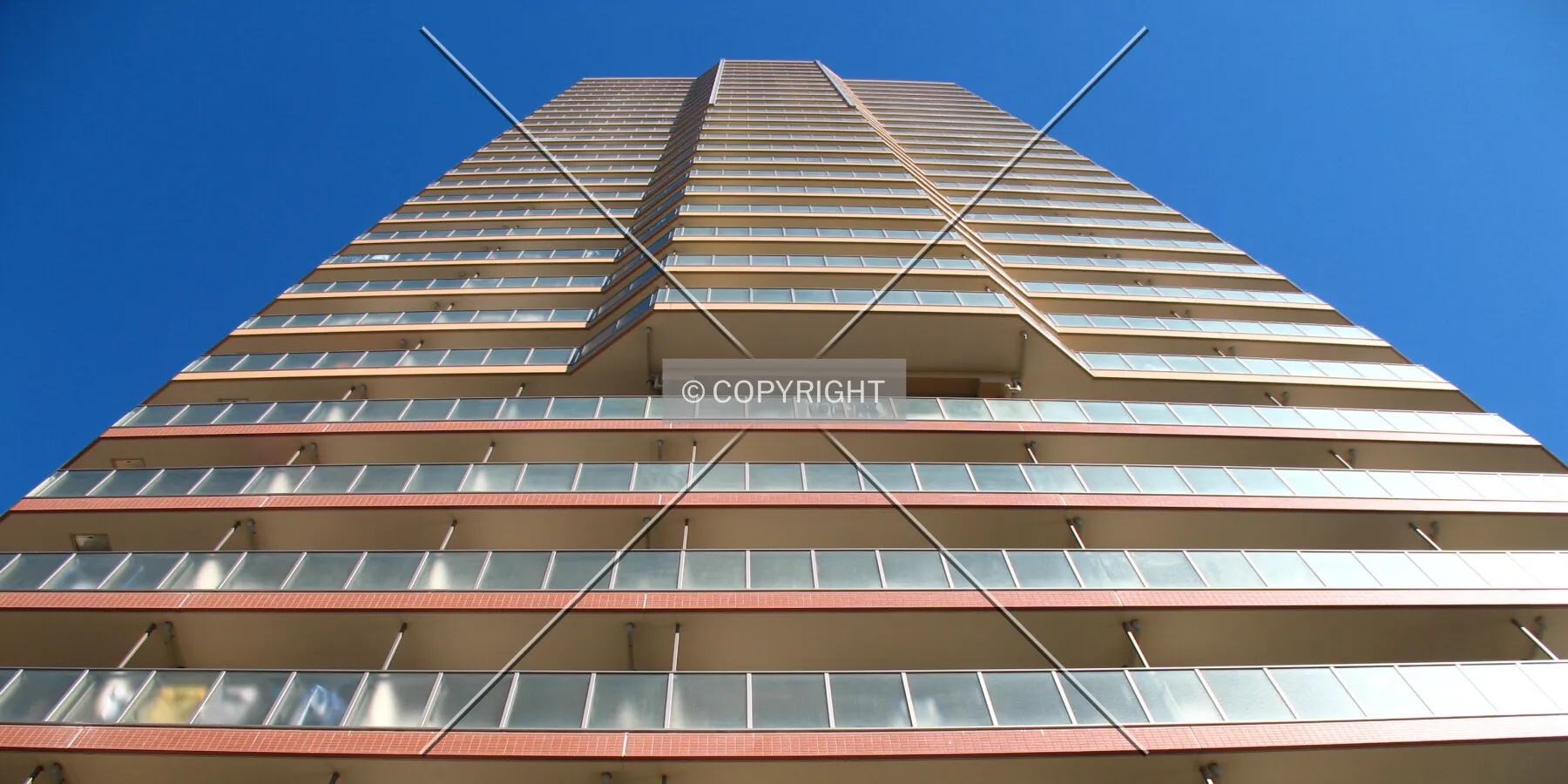 Looking up from the west