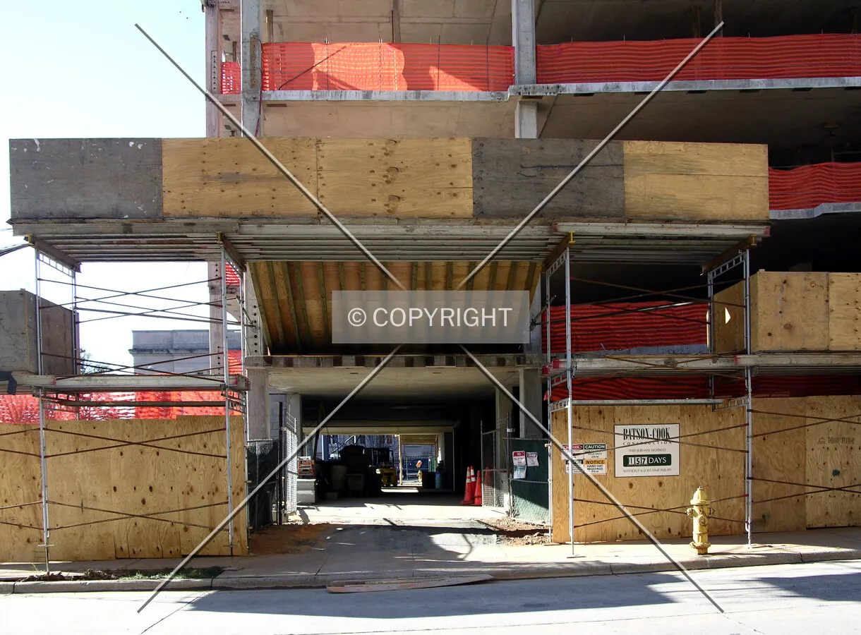 Construction entrance on the eastern side off South Poplar Street