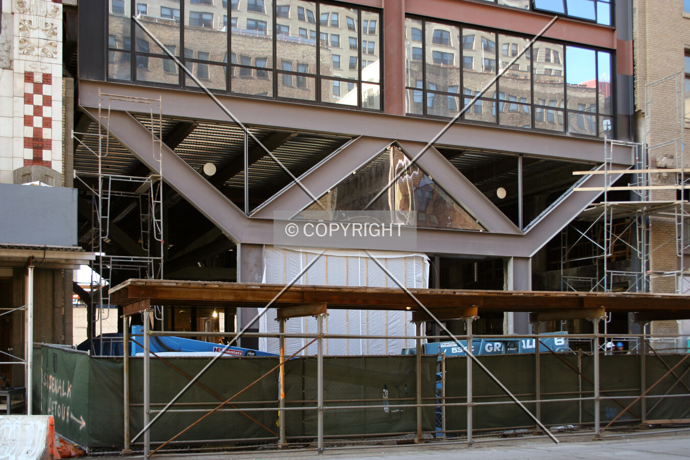 Base of the south wing
