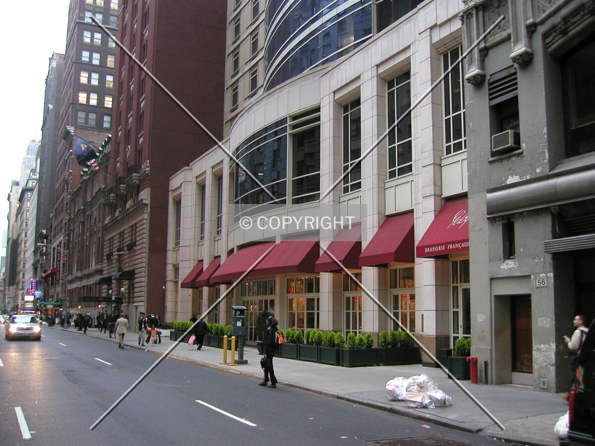 Backside and entrance at West 45th Street