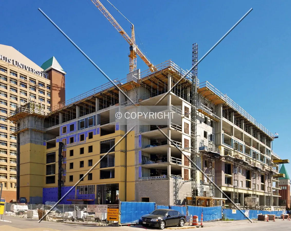 View from the southwest during construction; October 8, 2016