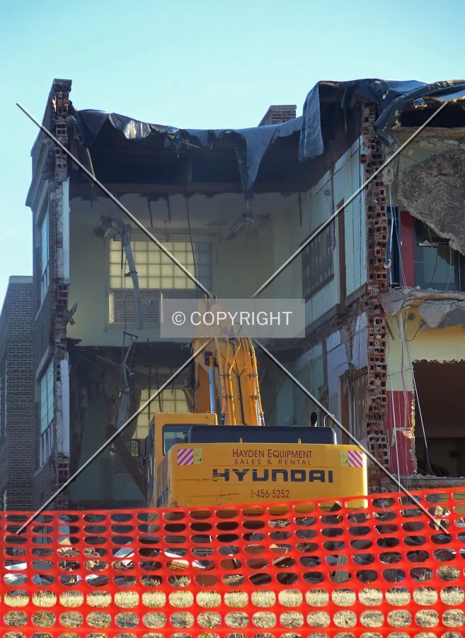 Looking in during demolition; December 26, 2007