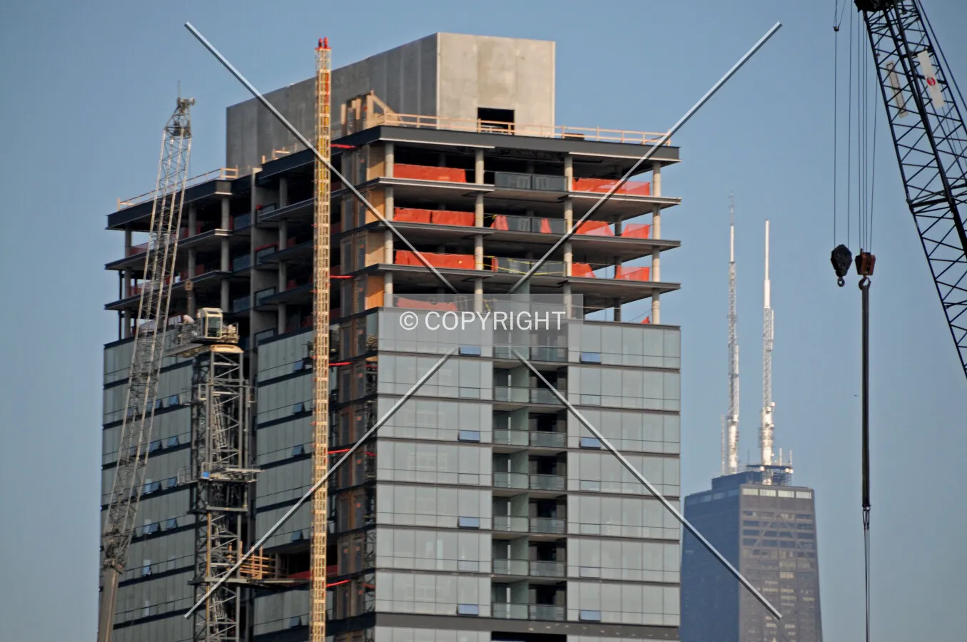Upper floors viewed from the North Avenue Bridge