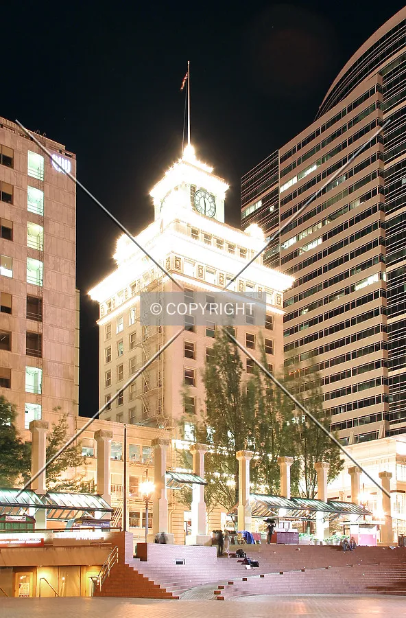 Full elevation at night