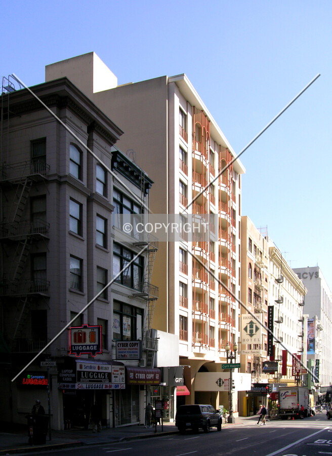 From O'Farrell Street to the southwest