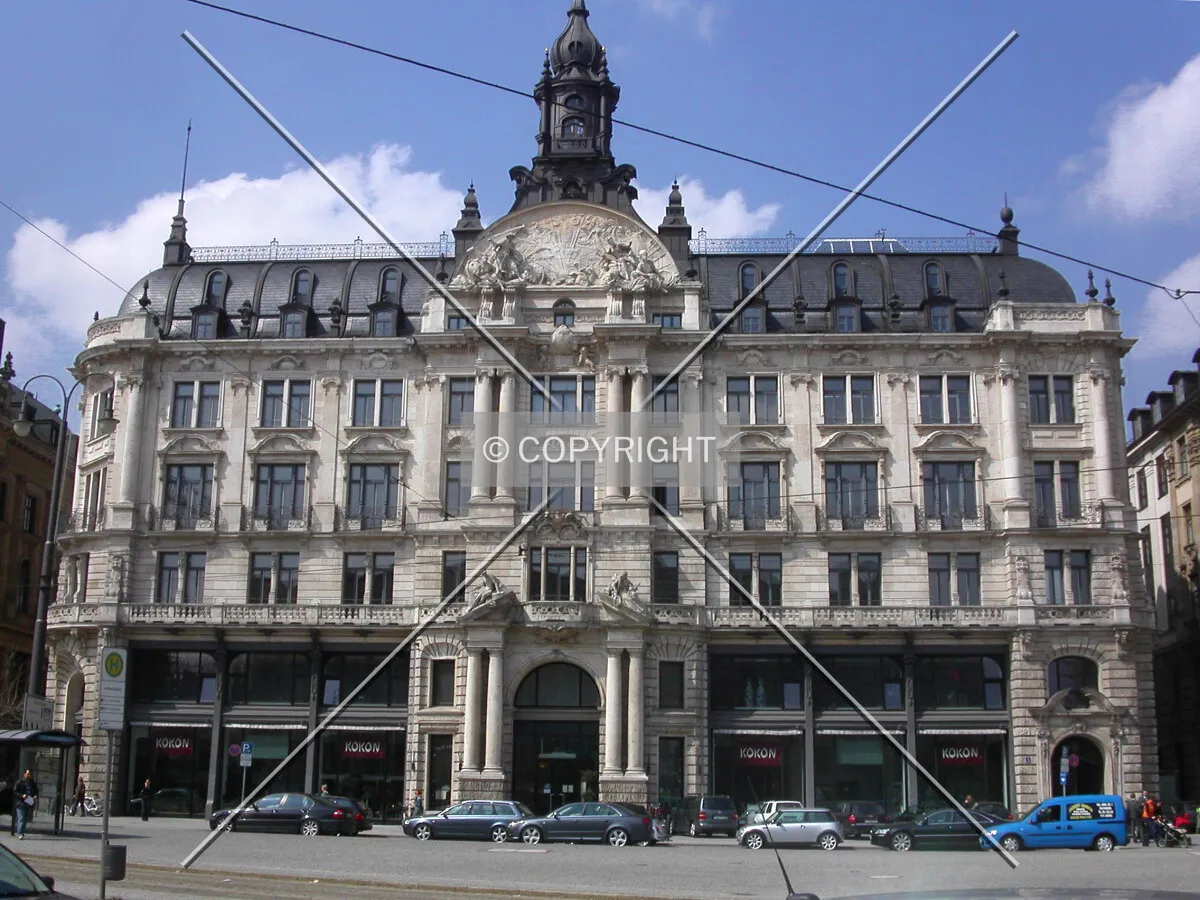 Front facade to the square