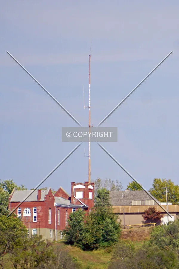 Distant view from across the Mississippi River to the west; October 14, 2017