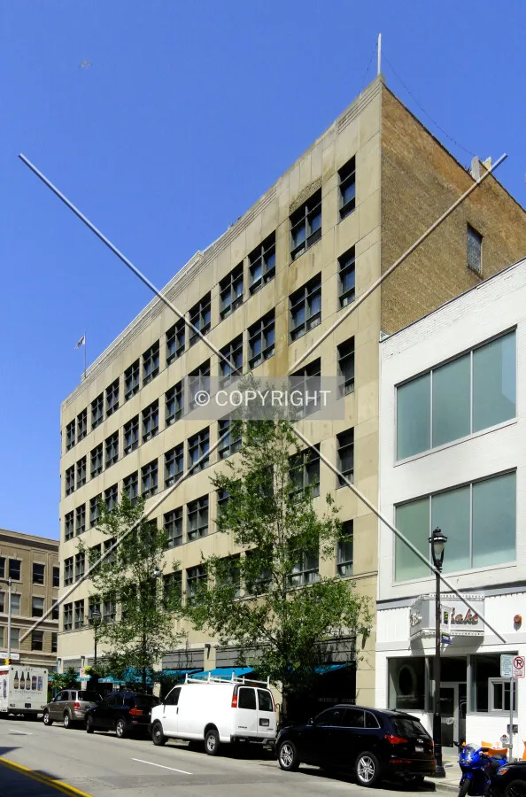 From across North Milwaukee Street to the southwest