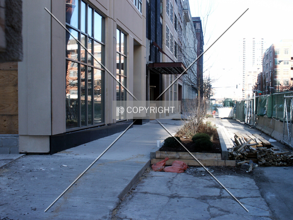 Looking north along Jefferson Street