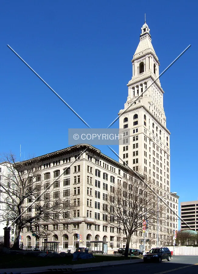 View from the southwest at Gold and Main Streets