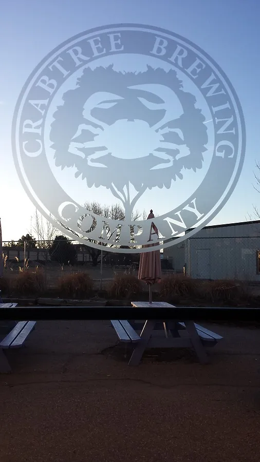 Logo etched in the glass door