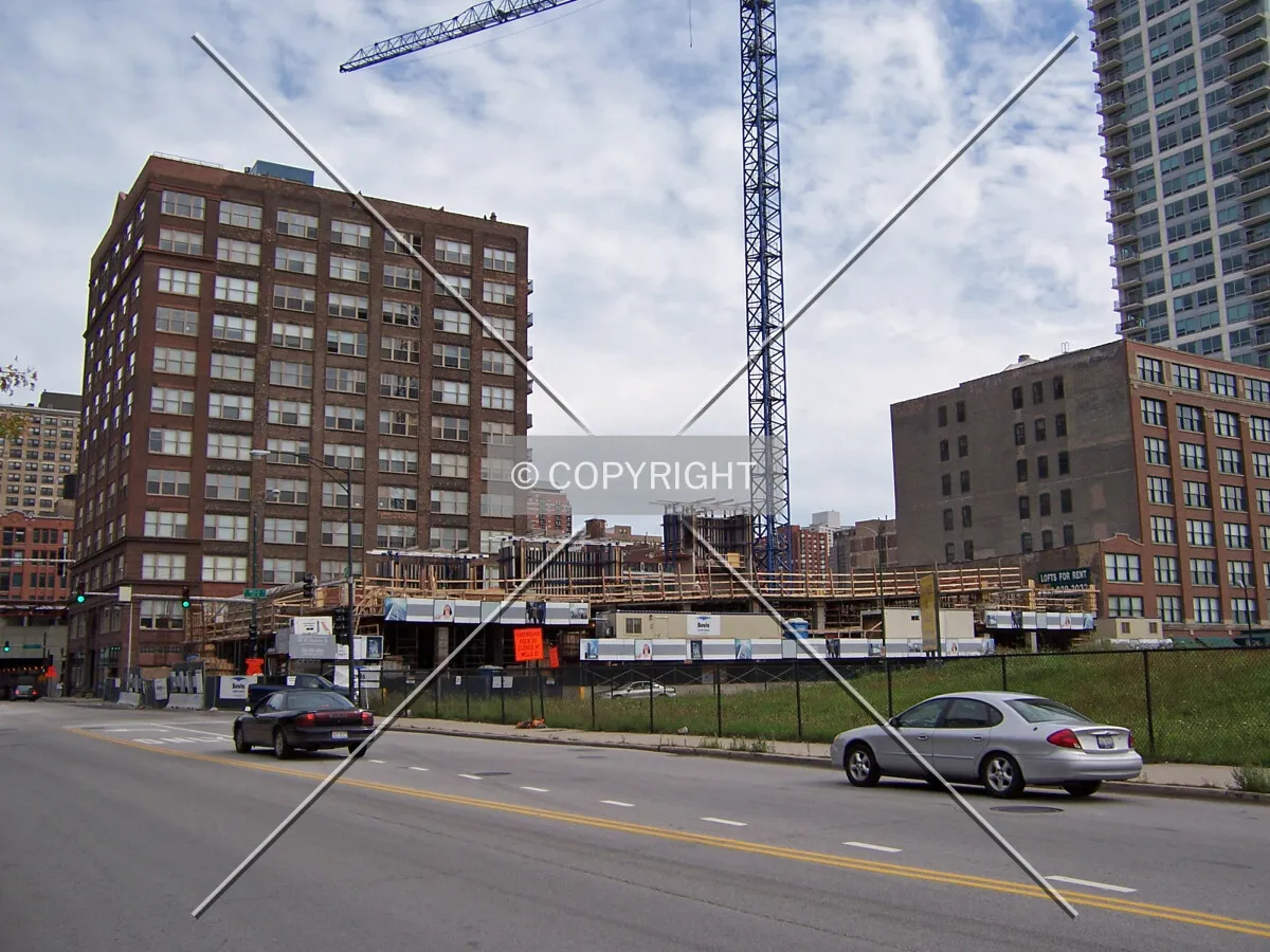View from the northwest along Harrison Street