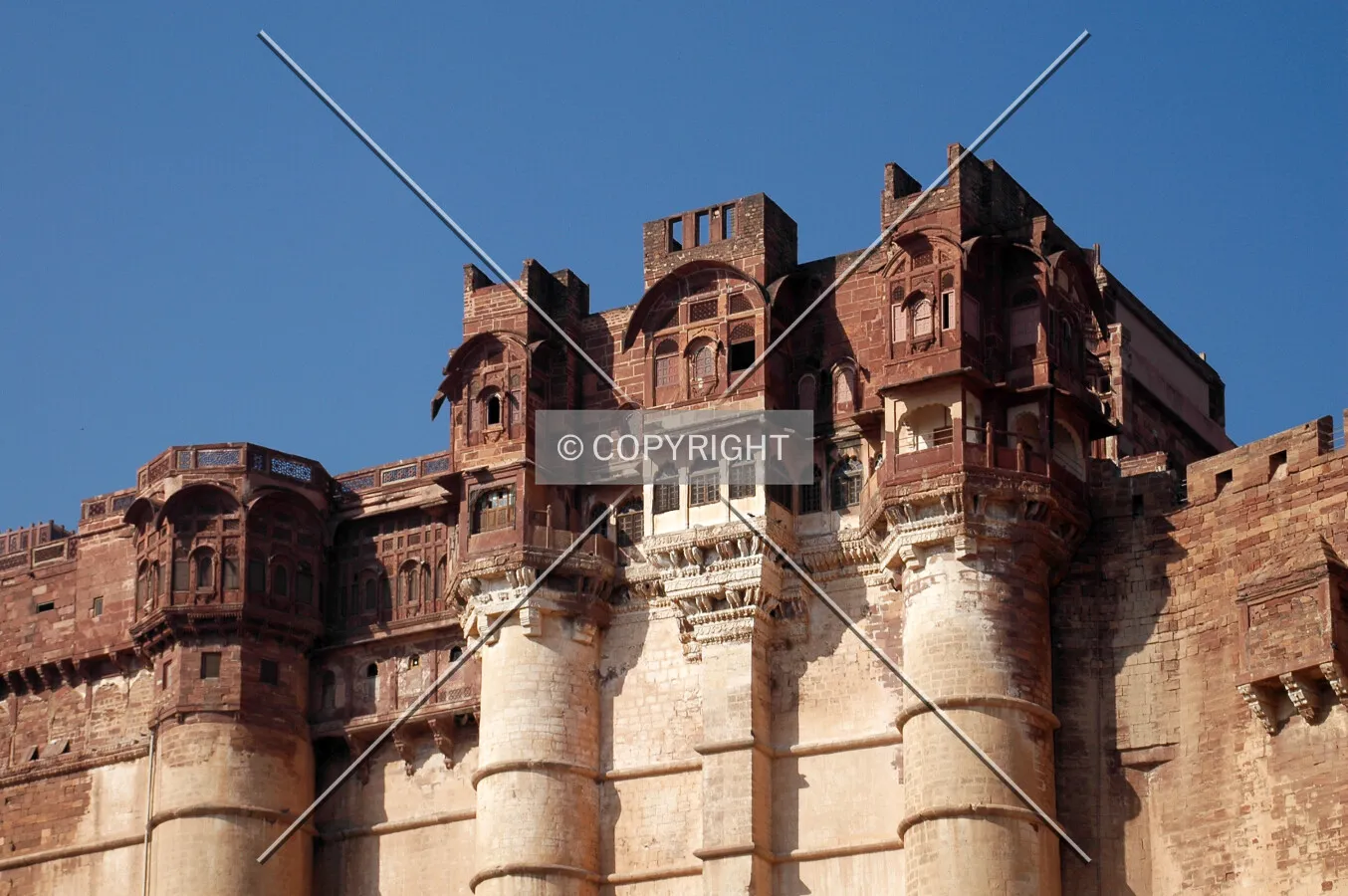 Top of the east wall
