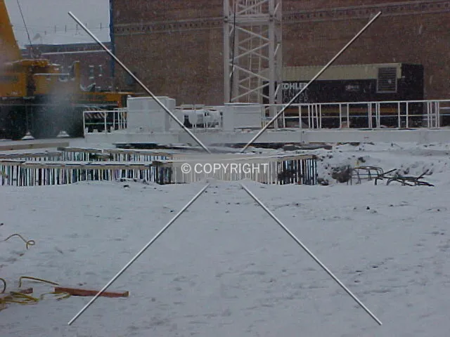 Looking southeast across the construction site