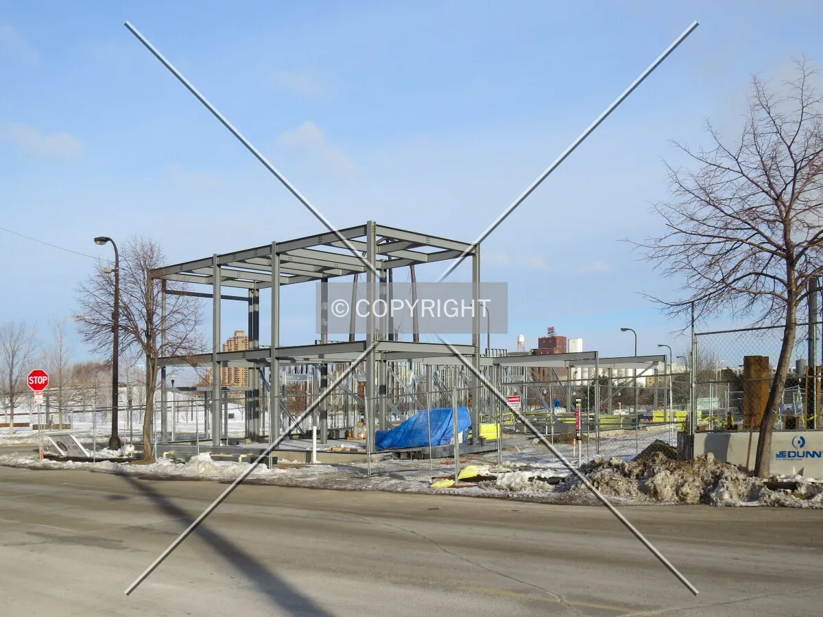 View to the northwest across 2nd Street South