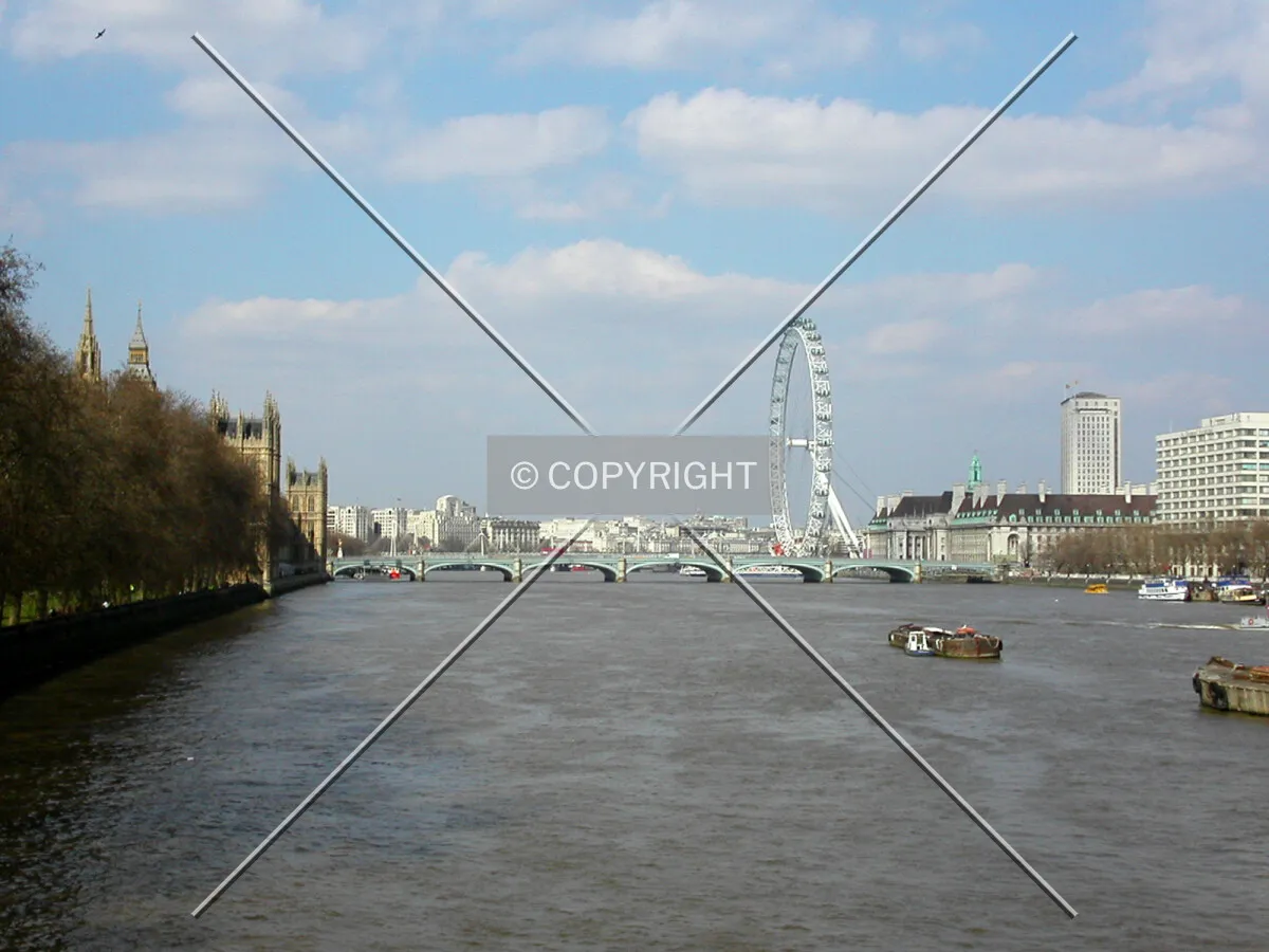 The Thames as seen from Westminster bridge