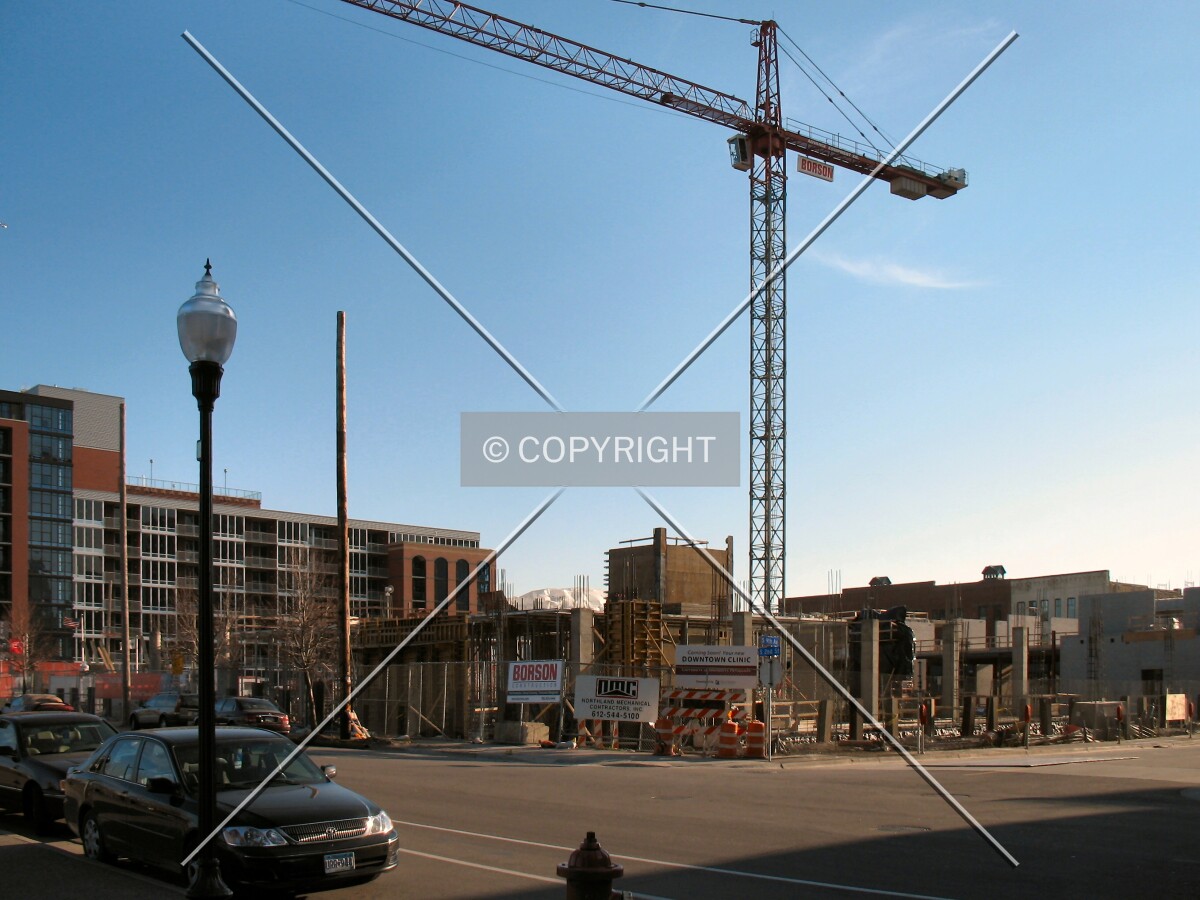 View to the southeast across 2nd Street South