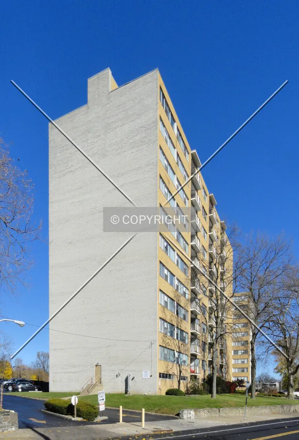 From across Conshohocken Avenue to the west