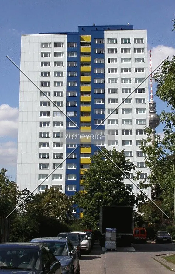 Front view of the building