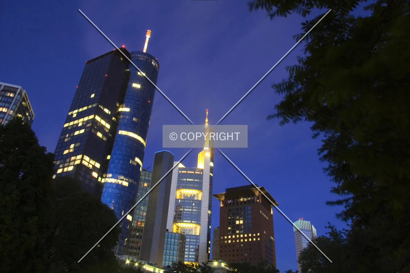 Skyscrapers along Neue Mainzer Strasse