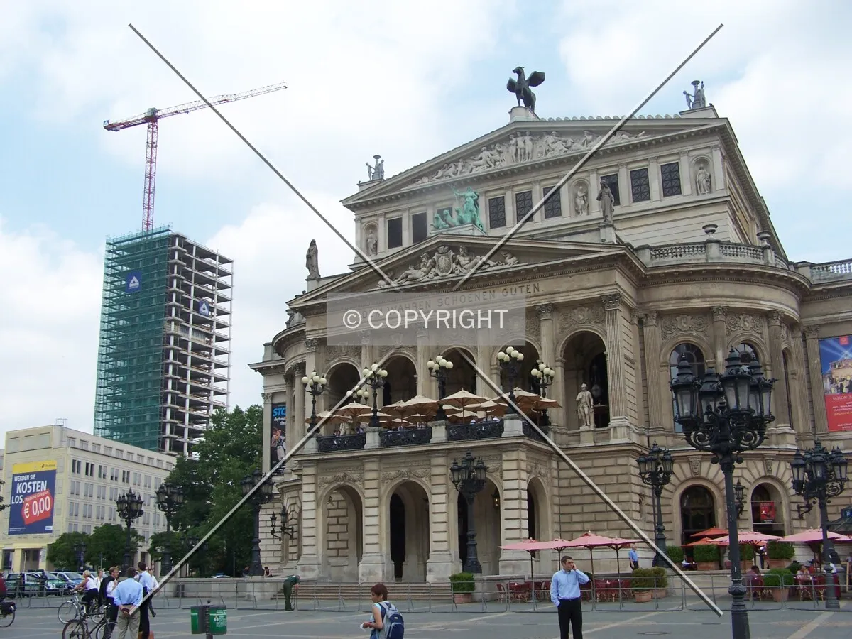 The construction site closed to the old opera
