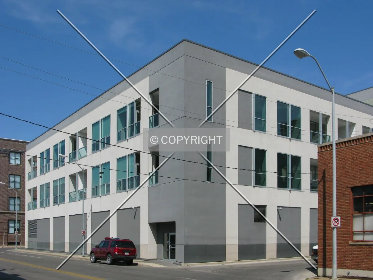 Southeast corner from Cherry Street