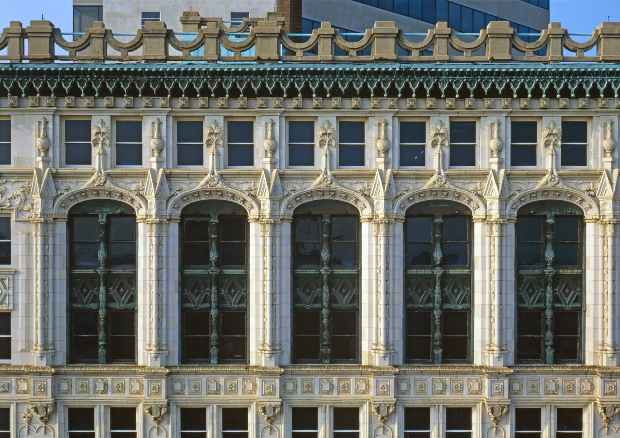 Cornice details from the southeast