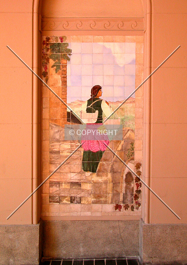 Mural in the entrance porch