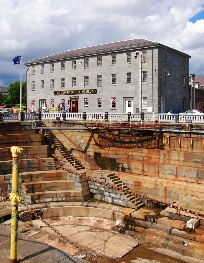 View to the north with a drydock nearby