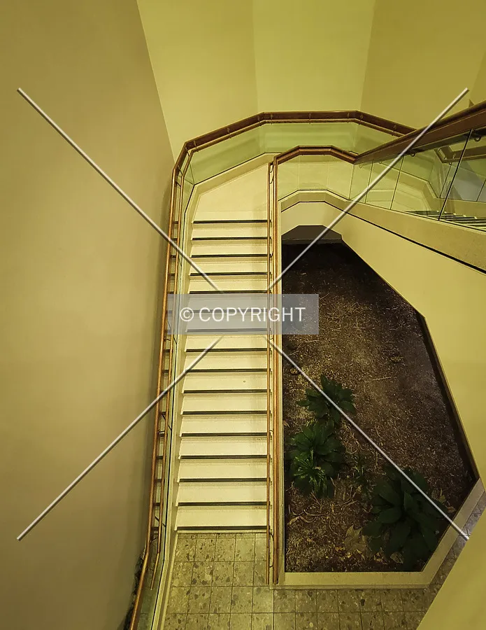 Stairs next to the former Macy's department store; October 26, 2023