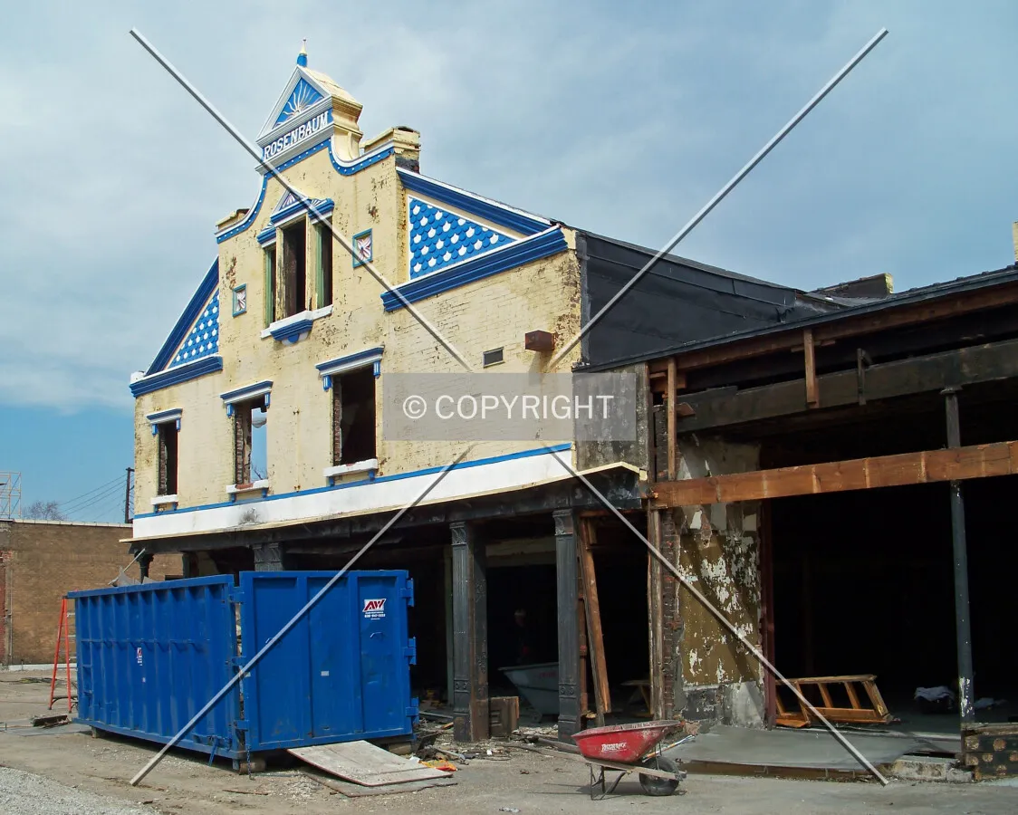 View from the southwest during renovation; March 21, 2008