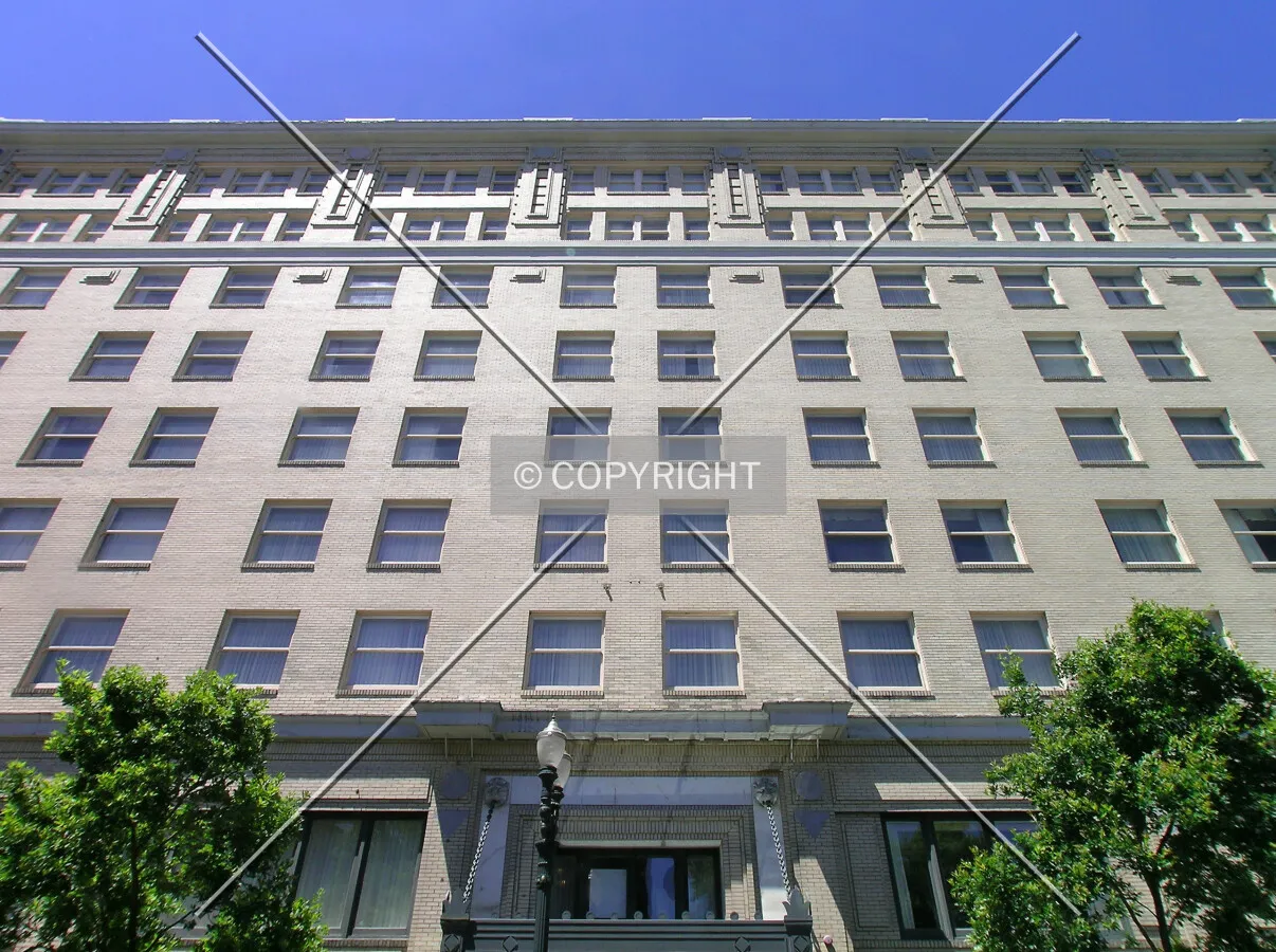 Looking up the eastern facade