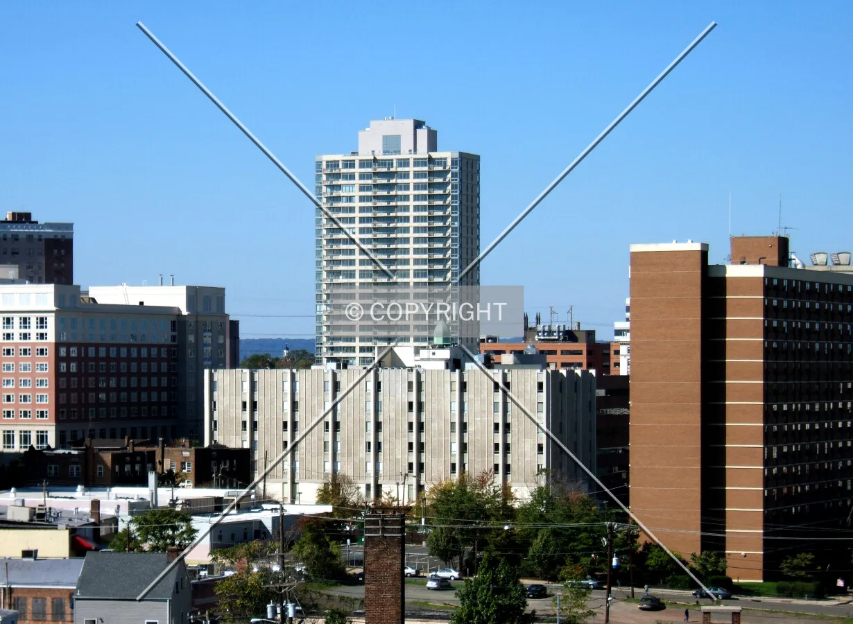 Downtown from the southeast