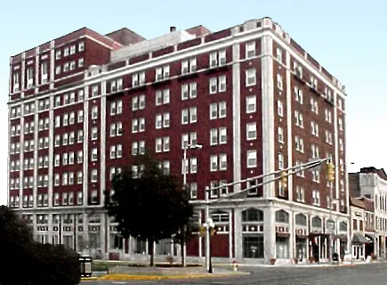 View from the northwest along Main Street