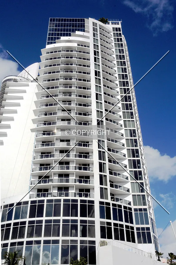 View from the southwest across Collins Avenue